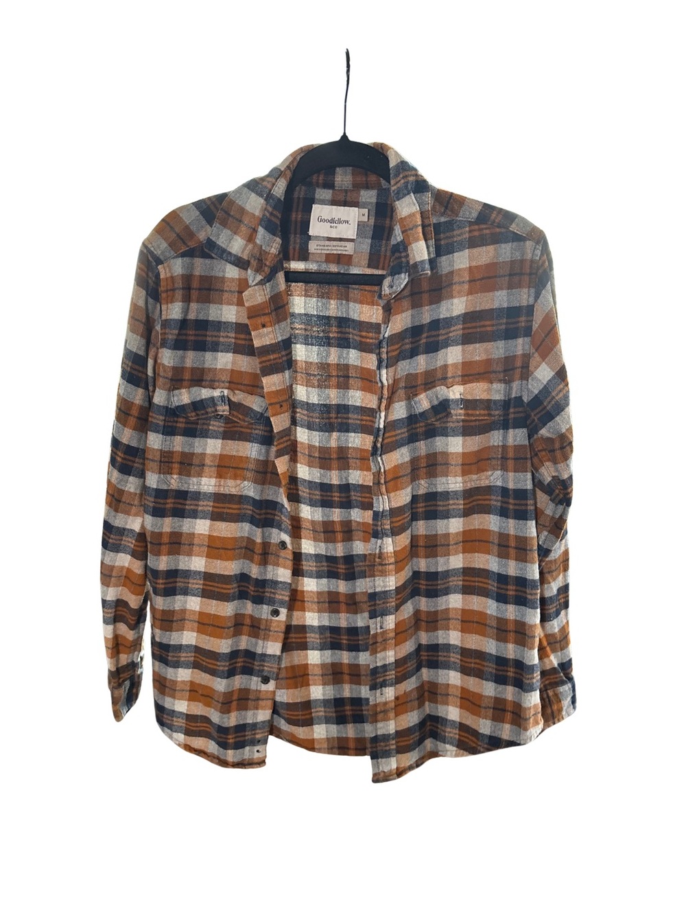 Goodfellow & Co Plaid Button-Down Shirt in Brown and Navy